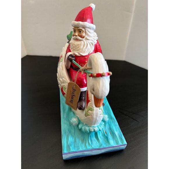 Santa 2022 Christmas 6010824 Figurine On Swan By Jim Shore "Grace & Goodwill" - Picture 6 of 8